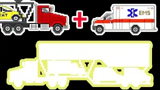 Ambulance + Car Carrier Truck | Street Vehicles | Emergency Vehicles | Mashup Pixel City
