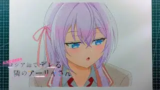 Drawing ALYA from Alya Sometimes Hides Her Feelings In Russian │Drawing Alisa Kujou │ROSHIDERE
