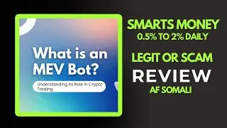 ОБЗОР SMARTS MONEY | Реальный Mev Bot | Реальные результаты! Аф-сомали