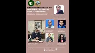 Post Budget Seminar 2025-26. Development, Welfare & Stability Expectations #SALU #pef #budget #Pak