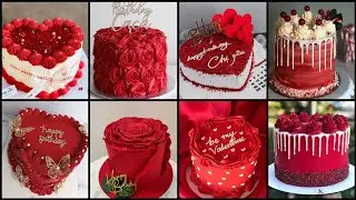 Latest Red Theme Cake Design for Valentine's Day Cake 2025 | Creative Valentine's Day Cakes
