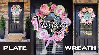 QUICK & CHEAP! 🌸 DIY Vintage Plate Wreath | Trendy Spring & Summer Decor on a Budget!