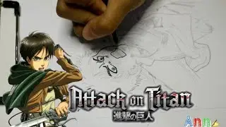 EREN ATTACK ON TITAN | TRADITIONAL ART | DRAWING #annmesa #attackontitan #shingekinokyojin