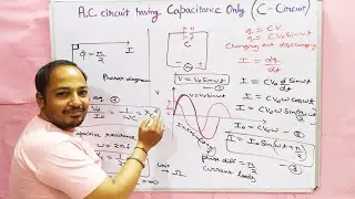 AC Circuit Having Capacitance Only ( C circuit ) Class 12 | Capacitive Reactance in Hindi