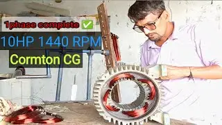 DIY 10HP 3-Phase Motor Winding (INSANE!) 10HP 1440 RPM  motor winding