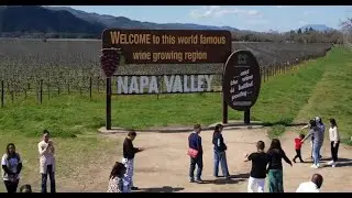 The Famous Napa Valley Sign - Drone Flight