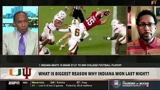 FIRST TAKE | Stephen A on Indiana defeats Miami 27-21 as Cignetti leads IU to undefeated season
