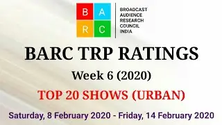 BARC TRP Ratings Week 6 (2020) : TOP 20 Shows (Urban)