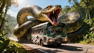 【怪獸電影】旅遊團驚醒遠古巨蛇，竟整車被巨蛇甩飛！【大蛇3龍蛇之戰】丨驚悚 冒險 災難 #奇妙影视馆