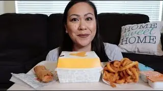 JACK IN THE BOX MUKBANG | SPICY SRIRACHA BURGER, CURLY FRIES & EGG ROLL
