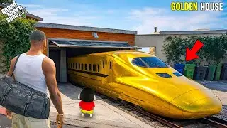 GTA V : Franklin And Shinchan First Train Stealing Experience In GTA 5 Telugu |#gta5