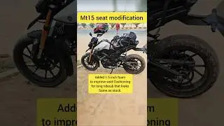 Mt15 seat modification for long tour #mt15modification #mt15v2 #bikeshorts #bikelife #shorts #new