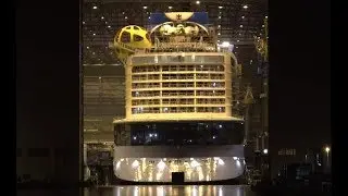 4K | SPECTRUM OF THE SEAS | Amazing float out with Aerial Shots | Meyer Werft Shipyard