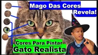 O Segredo das 7 Cores Mágicas para Pintar Gatos Realistas (Método do Mago das Cores!) #arte #croma