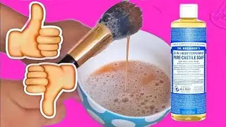 Cleaning makeup brushes using Dr Bonner's soap | Product Review