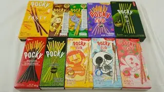 Unboxing Boxes of Pocky & Taste Review (ASMR friendly) #pocky #pockysticks