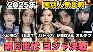KPOPヨジャ決戦！2025年に１番活躍したグループは実は…！【BABYMONSTER ILLIT Hearts2Hearts MEOVV ALLDAY PROJECT KATSEYE】