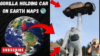 😱 Gorila Holding car on Google and Google Earth Maps 😮🌎📍#like #yutube #funny #shhort #vairalvideo
