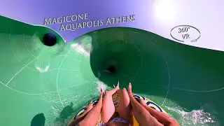 Aquapolis Athens Magicone (Funnel Slide) 360&deg; VR POV Onride