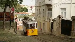 Lisbon Tramway up the hill