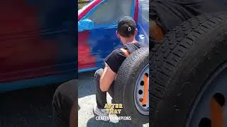 Budget-Friendly Car Painting Hack! 🛞 Transform Your Ride with Ease 🎨