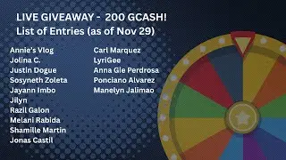 Official Live Schedule for the ₱200 GCash Giveaway!
