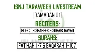 ISNJ Ramadan 1441 Taraweeh Livestream Night 1