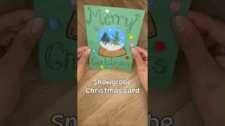 Snowglobe Christmas Card inspired by @creative_mama_che. Be sure to keep those pringles lids!