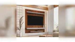 Review: Painel para TV At&eacute; 60 Polegadas 2 Prateleiras Leme M&oacute;veis Bechara Ripado/Off White