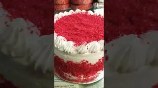 red velvet ice cake 🎂#viralvideo #shortsfeed