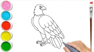 Easy Eagle Drawing for Kids - Step by Step | Mady Arts