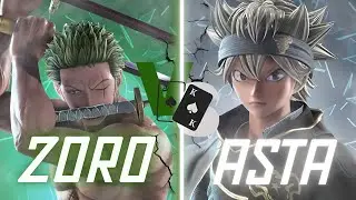 ZORO VS ASTA BATTLE JUMP FORCE GAMEPLAY ANIME X GAMERZ ONE PIECE X BLACK CLOVER