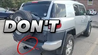 Don't drag your BUTT! Fj cruiser gets OEM trailer hitch & loses weight #fjcruiser #offroad #trailer