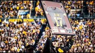 'Honored and blessed': Josh Allen's jersey retired by the University of Wyoming