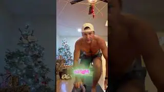 &ldquo;Day 23 Cold Plunge ❄️ Elf on the Shelf Traps Living Room! Workout on knees required . #workout