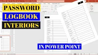 How To Make Password LOGBOOK Interior In PowerPoint - KDP Self Publishing Tutorial