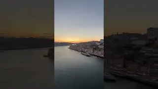 Watch the world turn golden with this breathtaking Porto sunset 🌞 shorts #shorts sunset #views