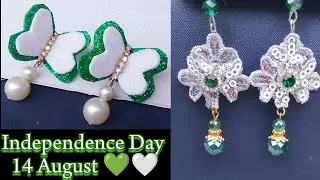 Independence Day Jewelry Making | 14 August Special 💚🤍 | Pakistan Day
