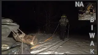 Naty biegowe z saniami na ZIMOWY BIWAK🏕Pieszo z mieszkania za miasto na biegówkach.