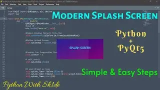 PyQt5 #03 - Modern Splash Screen With UI File QDesigner | Python with Sh1de