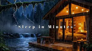 🔴 Peaceful Rain Sounds | Gentle Night Rain to Sleep FAST  Rainy Forest Cabin Ambience for Deep Sleep