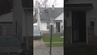 Man falls off the roof trying to put shingles on the house hard working man rip