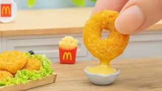 AMAZING Miniature McDonald's Chicken Donuts Recipe 🍗🍩 | Tiny Fast Food Cooking ASMR