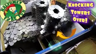 Angry Birds Coin Crash Building Towers And Winning Tickets At Kalyument Fore Fun Arcade! #jackpot