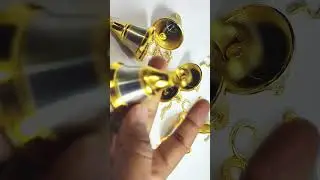 Decorative brass bells 2 inch with hooks. #bells #golden #small #jingle #ghanti #bell