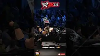 RKO through the Announce Table 🔥 #wwe2k14