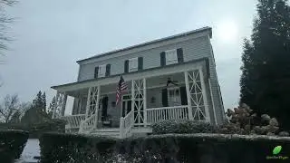 Driving Through Vickery Village, Cumming | European-Style Homes After Snowfall