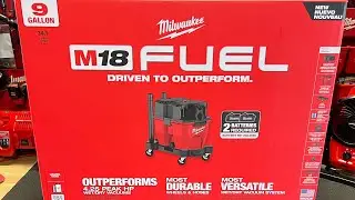 New Milwaukee 9 Gallon Dual Battery Vacuum 0920-20