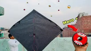 Hero + Manjah Testing,🔥 | Kite Fighting On rooftop | Kite Cutting | Kite Flying 😎