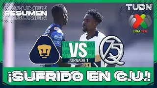 Resumen y goles - Pumas vs Querétaro | Liga MX - Jornada 1 Clausura 2026 | TUDN
